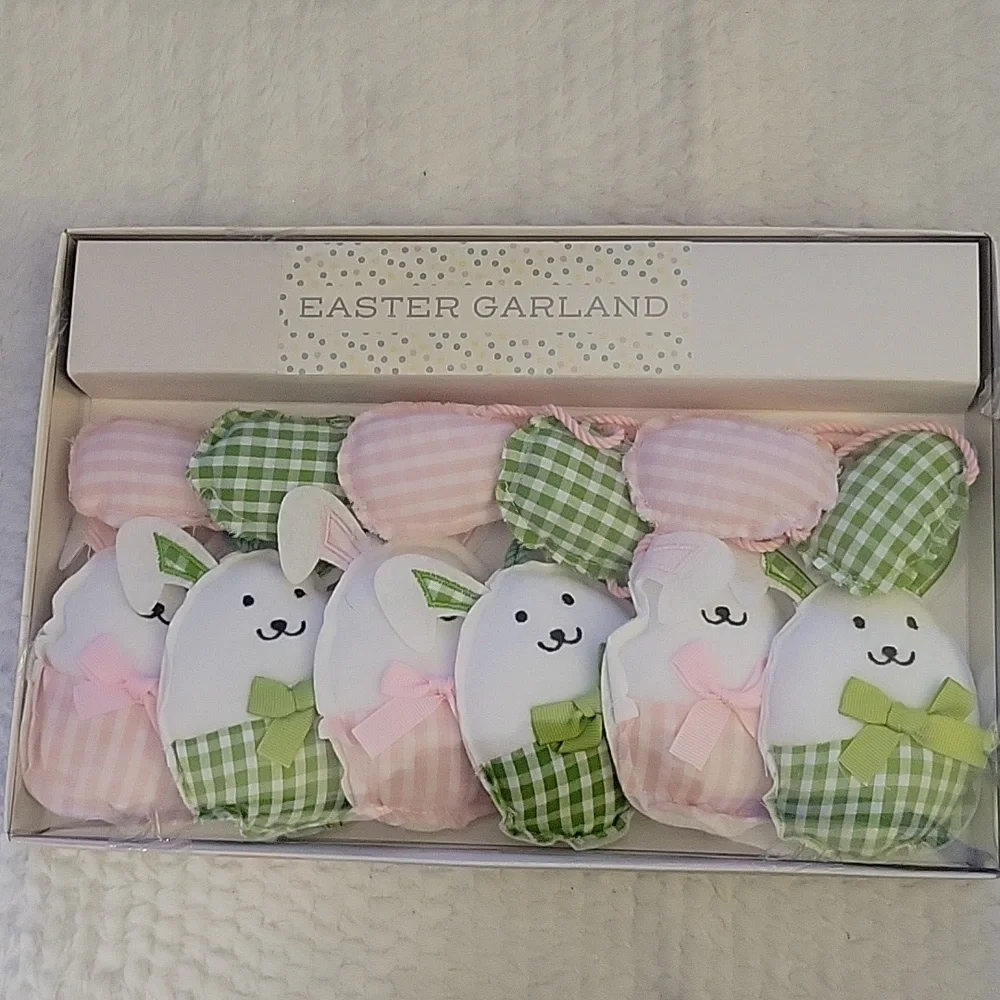 JMLE pink green white gingham Fabric 5